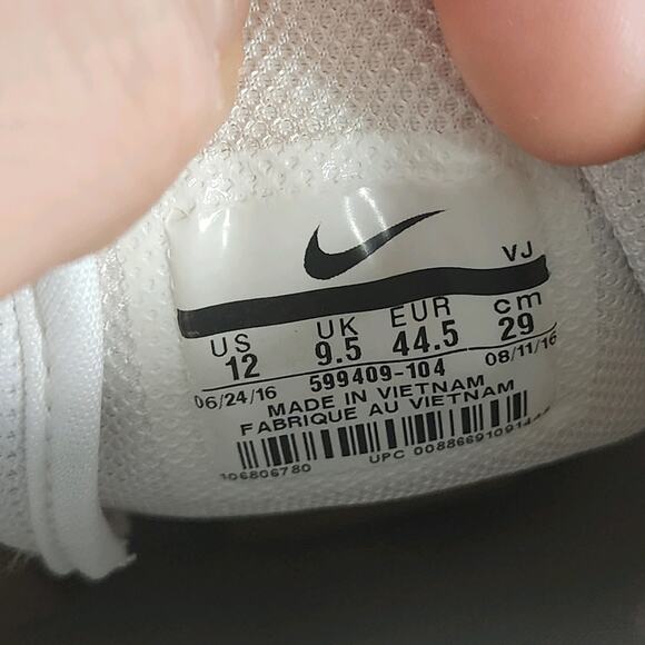 Womens Nike Air Max Thea Low Sz 12 010649 White Mesh Running Training Sneakers - Picture 7 of 8